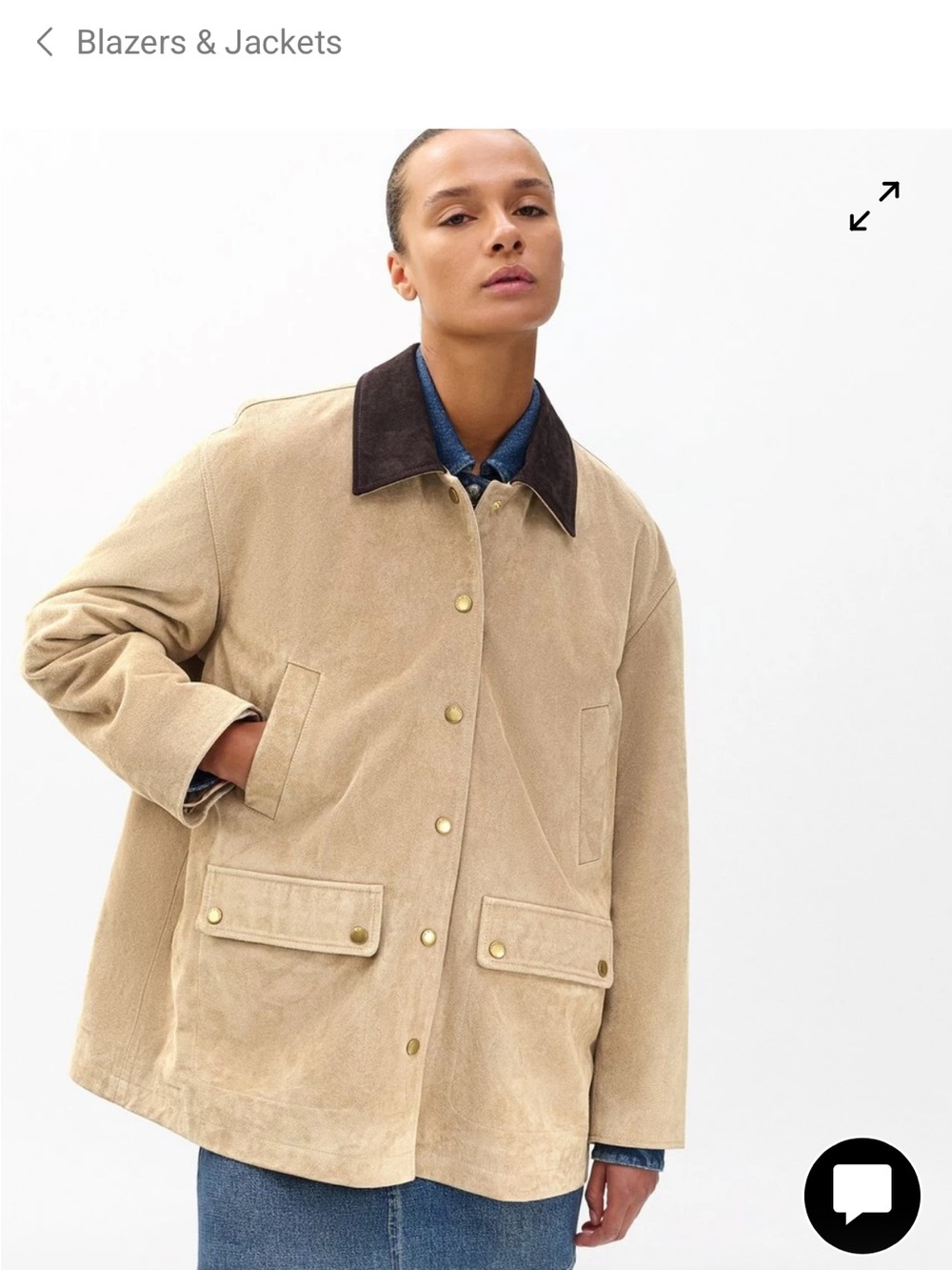 rag & bone Suede Jacket in Light Tan